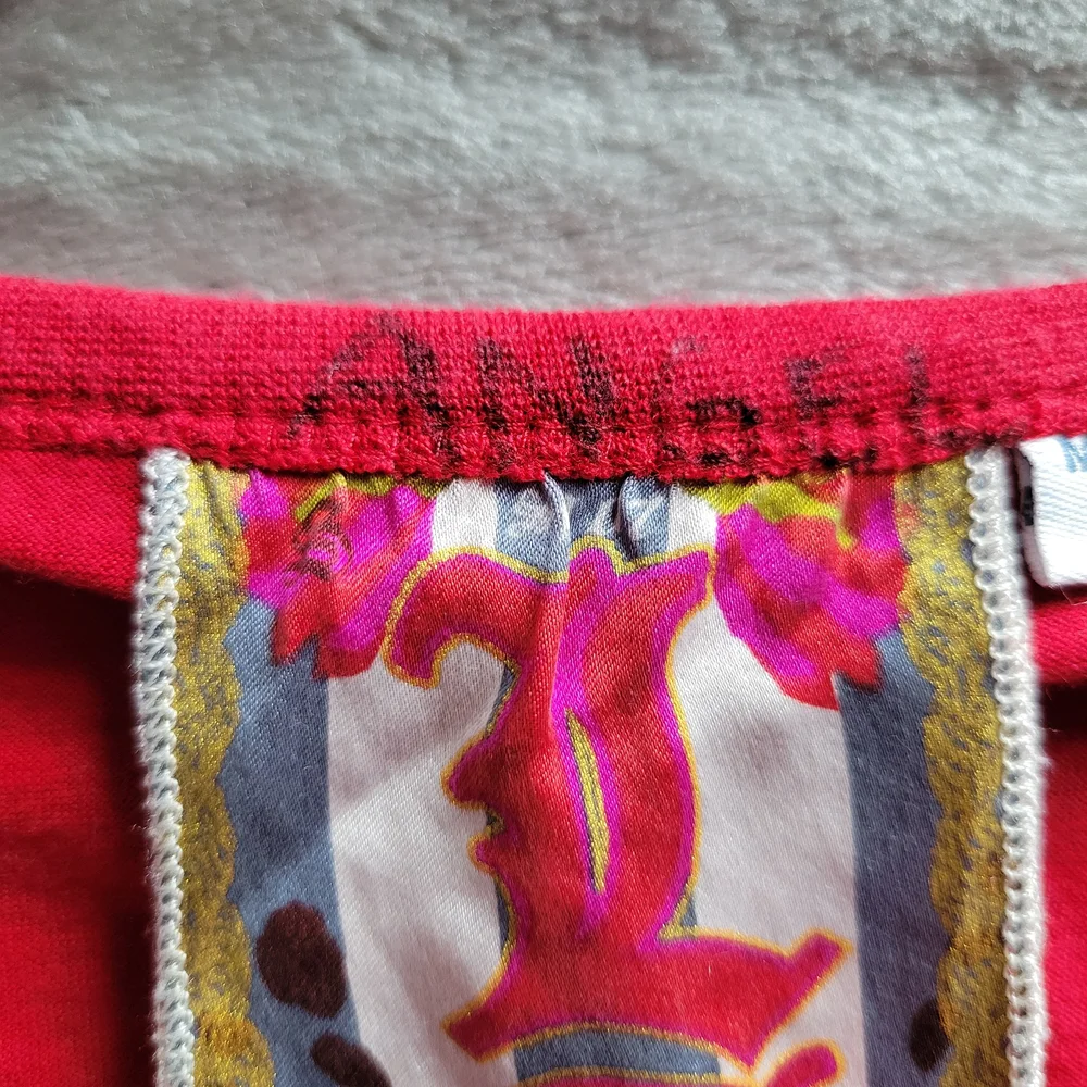 L.A.M.B. Red Muscle Tee with Gold Lamb Graphic - Picture 4 of 5